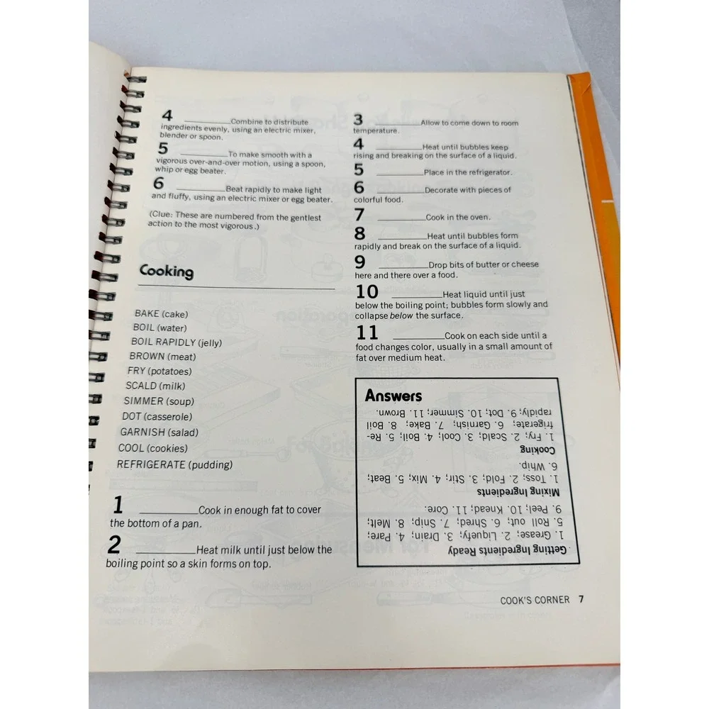 Betty Crocker Cookbook for Boys & Girls VTG 1976 Spiral Bound Recipes ACCEPTABLE